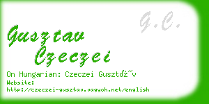 gusztav czeczei business card